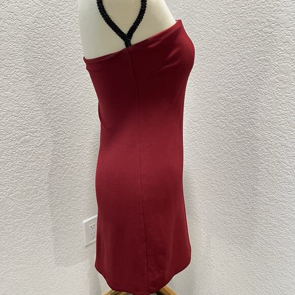 Lovers + Friends Strapless Mini Dress Red Bodycon Tube Cocktail Party Size S - Picture 4 of 14
